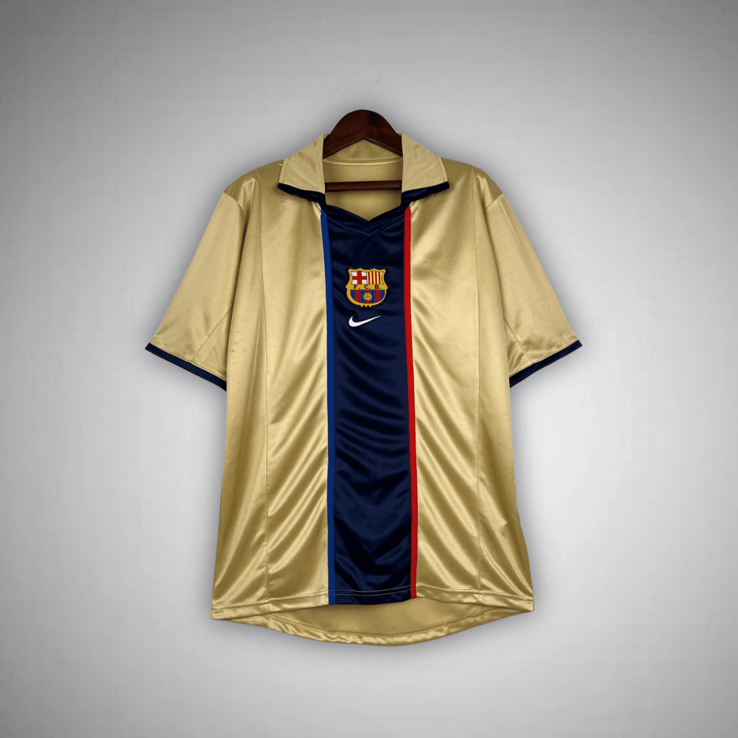 02/03 FC Barcelona Gold Away Retro Kit - Premium Quality Kits at Football Monarch