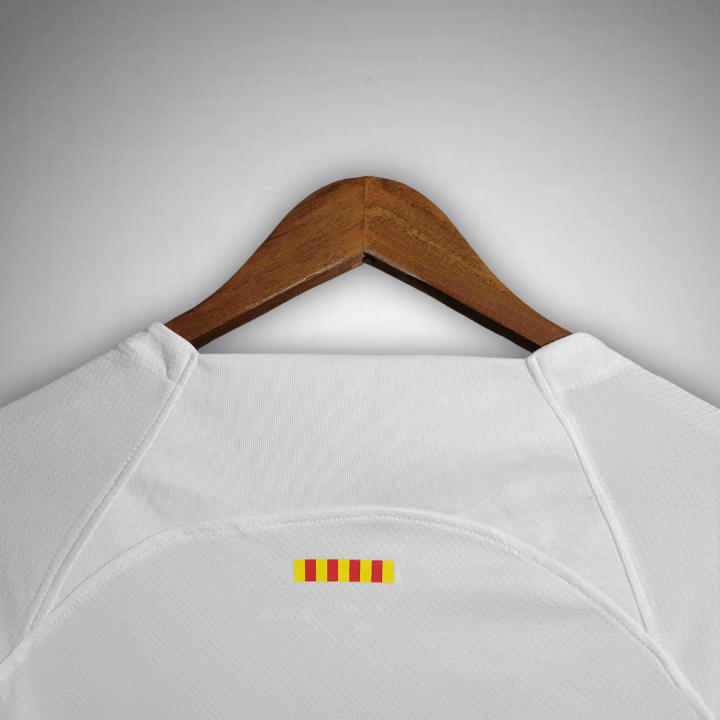 23/24 FC Barcelona White Long Sleeve Away Kit - Premium Quality Kits at Football Monarch