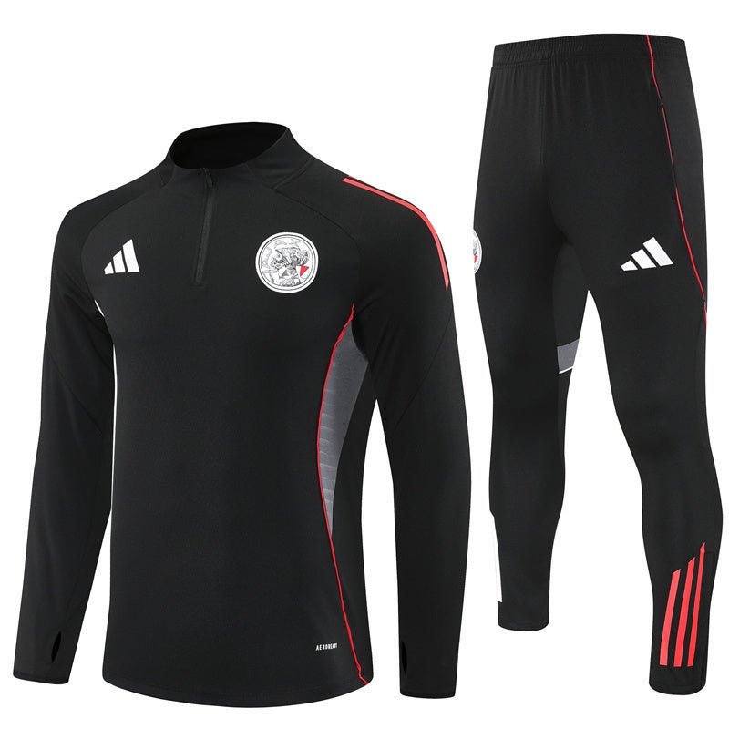 25/26 Ajax Amsterdam Training Black Tracksuit - Premium Quality Kits at Football Monarch