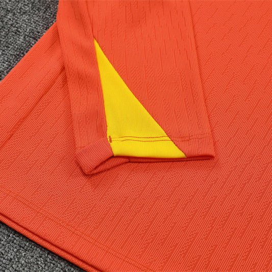 25/26 Brazil Training Orange Tracksuit - Premium Quality Kits at Football Monarch