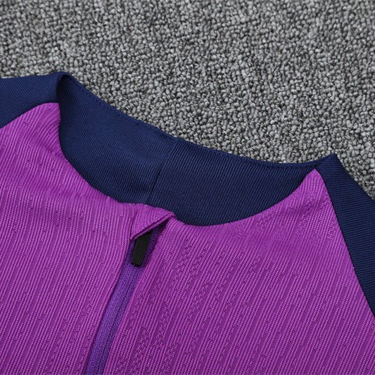 25/26 FC Barcelona Training Purple/Blue Kids Size Tracksuit - Premium Quality Kits at Football Monarch