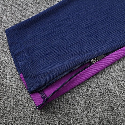 25/26 FC Barcelona Training Purple/Blue Kids Size Tracksuit - Premium Quality Kits at Football Monarch