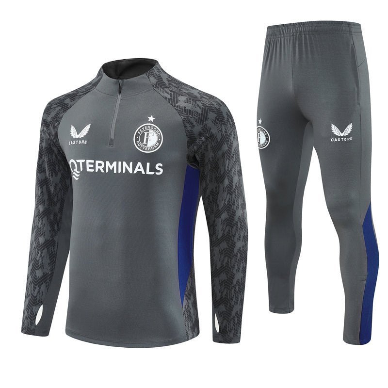 25/26 Feyenoord Training Grey Tracksuit - Premium Quality Kits at Football Monarch