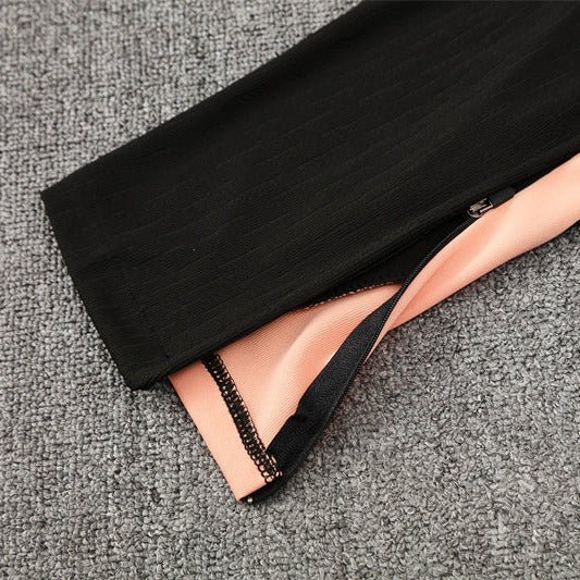 25/26 France Training Black/Light Pink Kids Size Tracksuit - Premium Quality Kits at Football Monarch