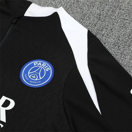 25/26 PSG Training Black Kids Size Tracksuit - Premium Quality Kits at Football Monarch