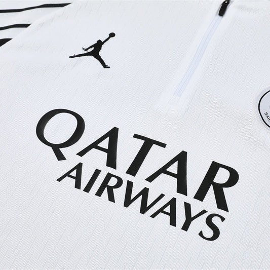 25/26 PSG x Jordan White Tracksuit - Premium Quality Kits at Football Monarch
