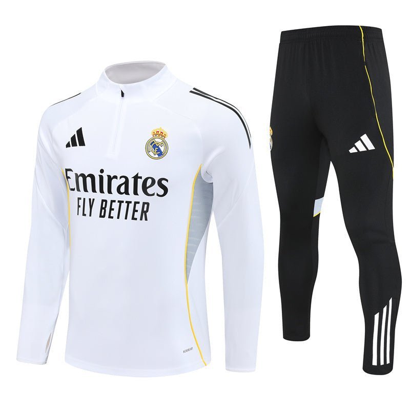 25/26 Real Madrid Home Tracksuit - Premium Quality Kits at Football Monarch