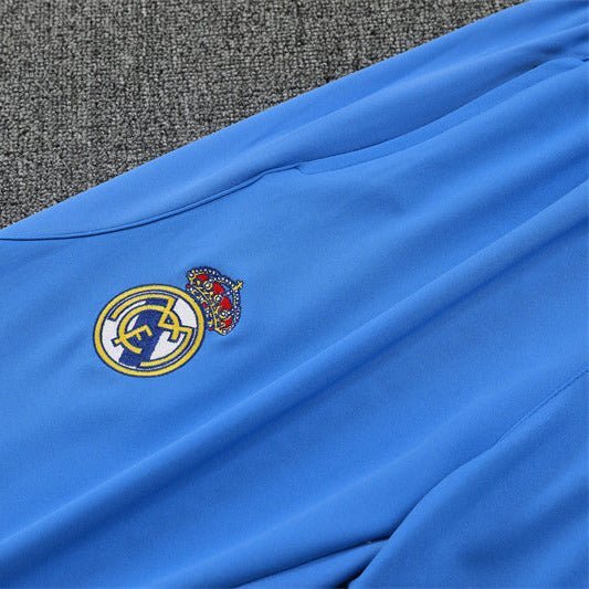 25/26 Real Madrid Training White/Light Blue Kids Size Tracksuit - Premium Quality Kits at Football Monarch