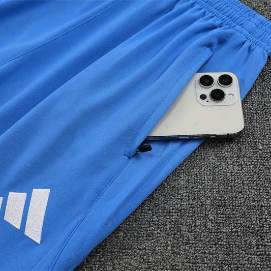 25/26 Real Madrid Training White/Light Blue Kids Size Tracksuit - Premium Quality Kits at Football Monarch