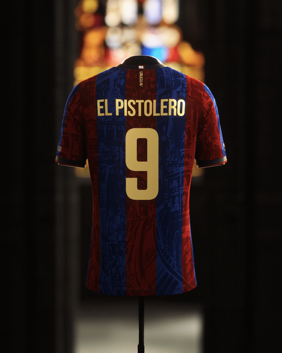 FC Barcelona "El Pistolero" Premium Kit - Premium Quality Kits at Football Monarch