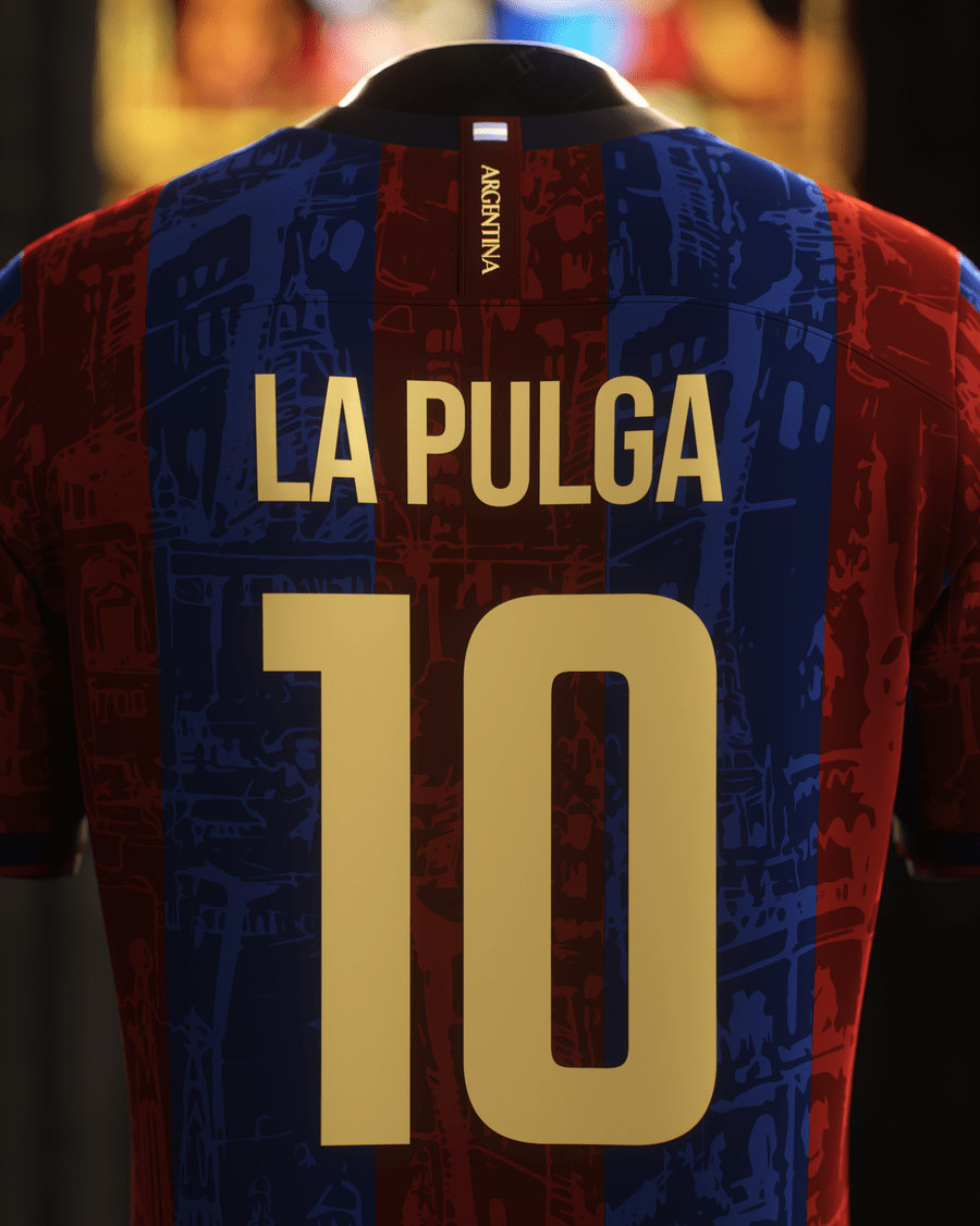 FC Barcelona "La Pulga" Premium Kit - Premium Quality Kits at Football Monarch