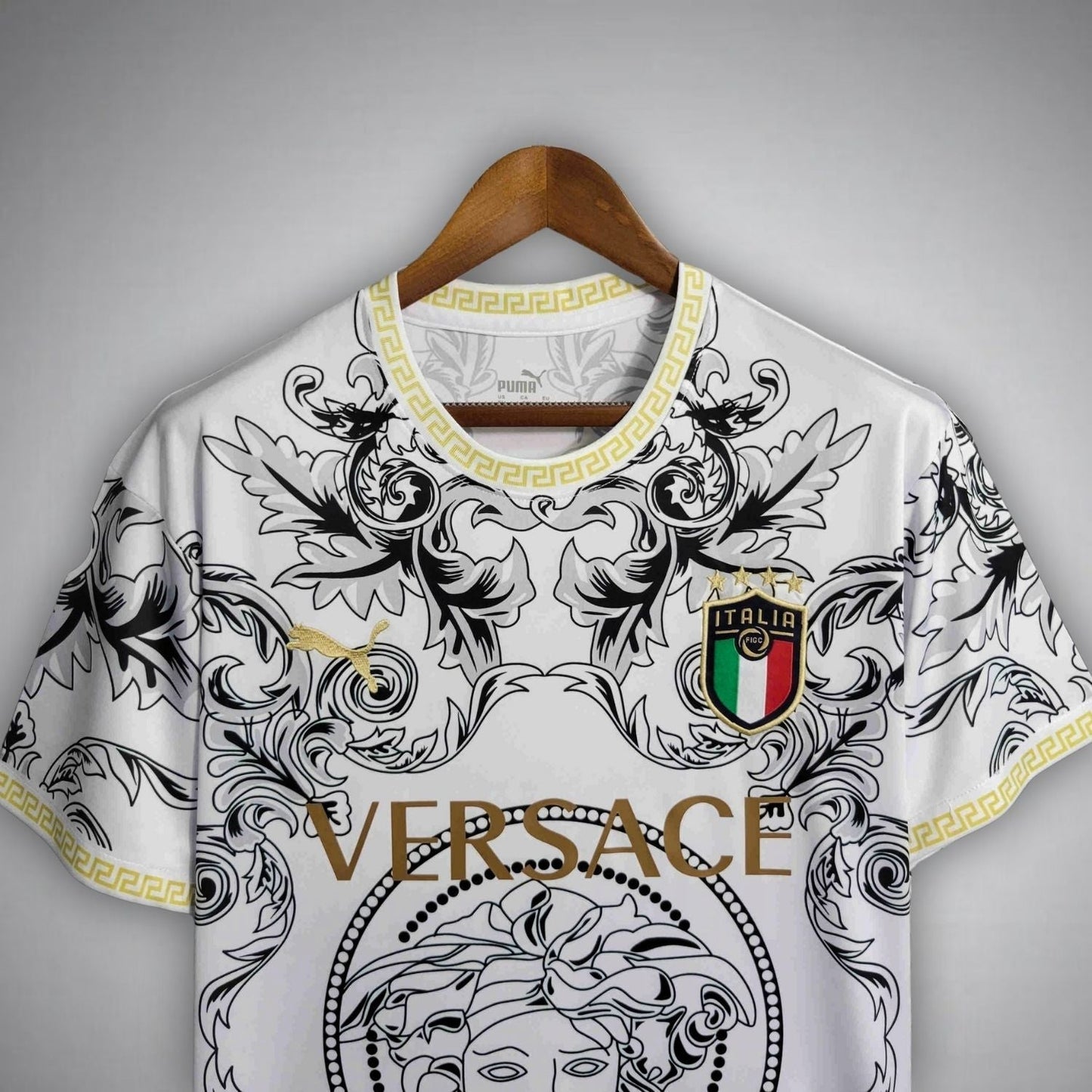 Italy "Versace" Premium White Kit - Premium Quality Kits at Football Monarch