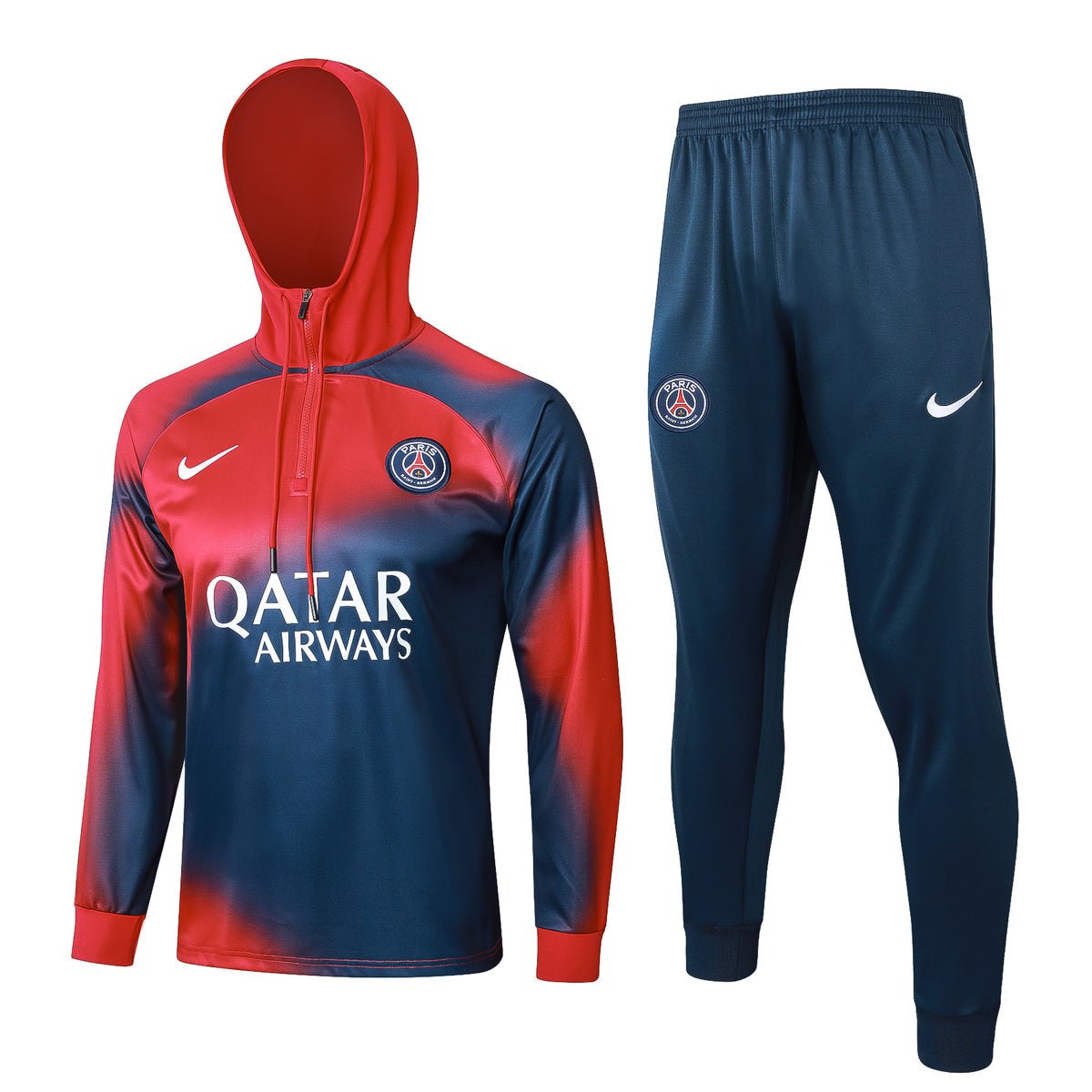 PSG Dark Blue and Red Tracksuit II - Premium Quality Kits at Football Monarch