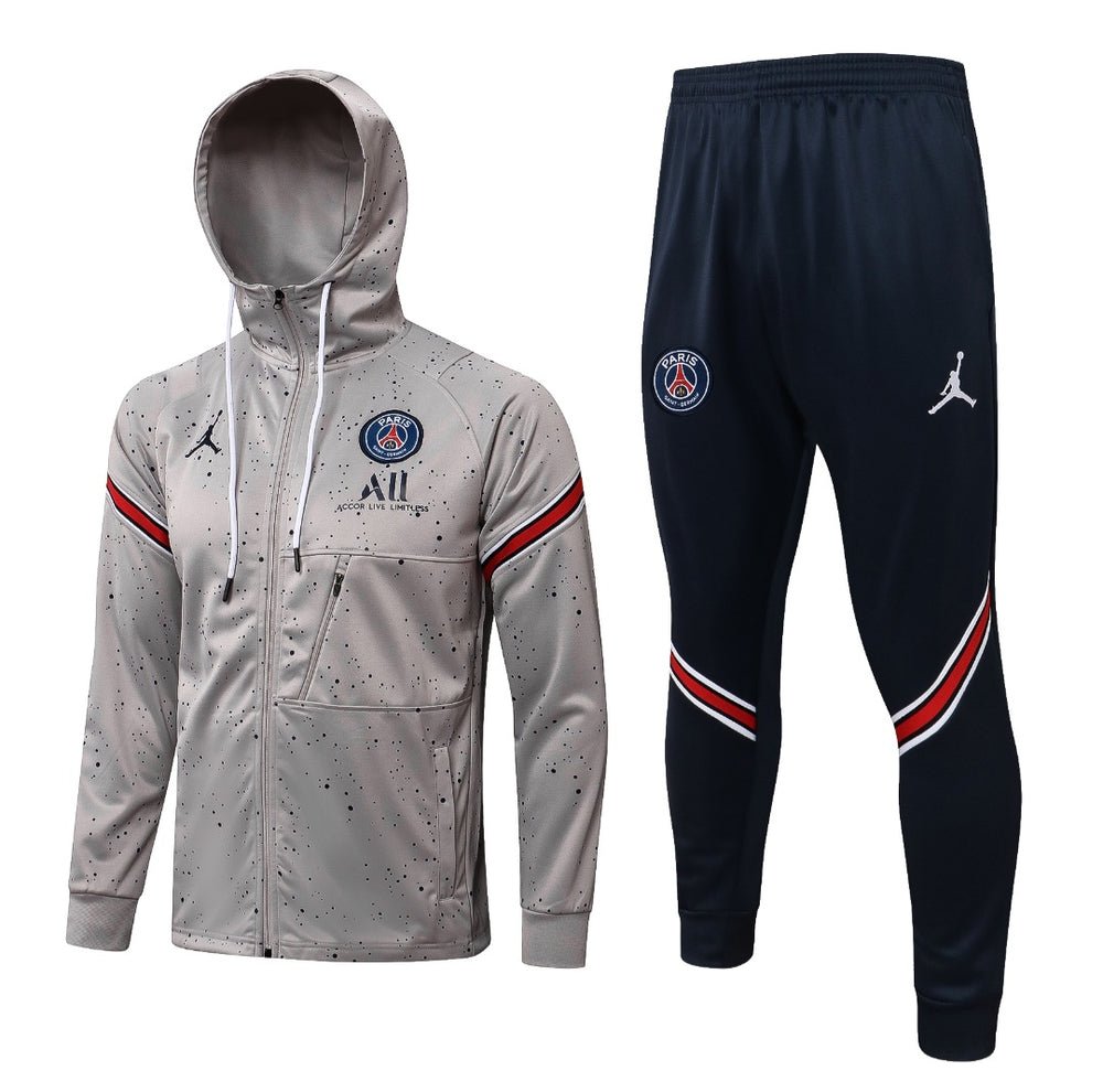 PSG Dark Gray and Blue Premium Tracksuit - Premium Quality Kits at Football Monarch