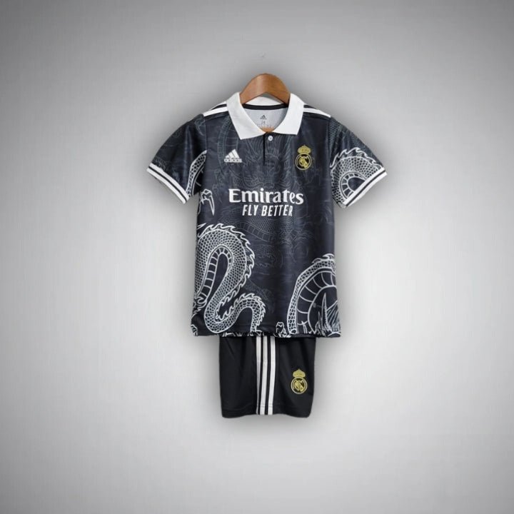 Real Madrid "Dragon Negro" Premium Kids Size Kit - Premium Quality Kits at Football Monarch