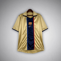 02/03 FC Barcelona Gold Away Retro Kit - Premium Quality Kits at Football Monarch