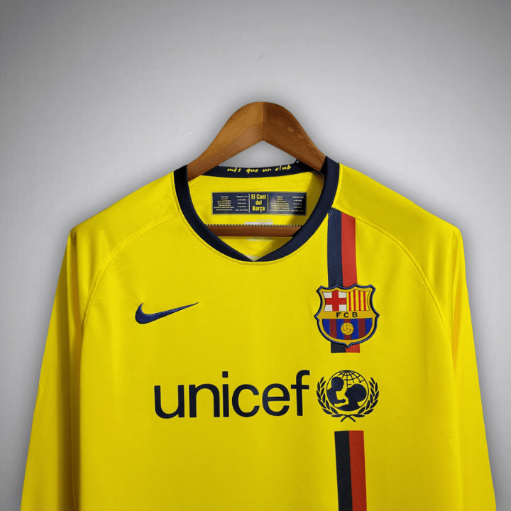08/09 FC Barcelona Away Long Sleeve Kit - Premium Quality Kits at Football Monarch