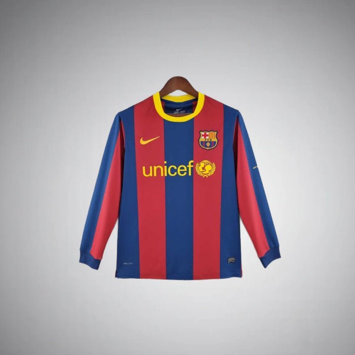 11/12 FC Barcelona Long Sleeve Home Kit - Premium Quality Kits at Football Monarch