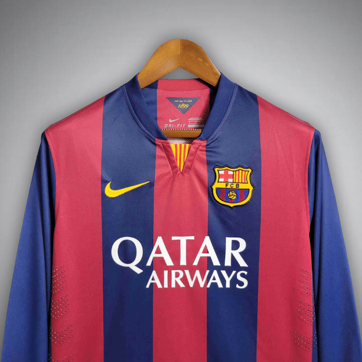 14/15 FC Barcelona Home Long Sleeve Kit - Premium Quality Kits at Football Monarch