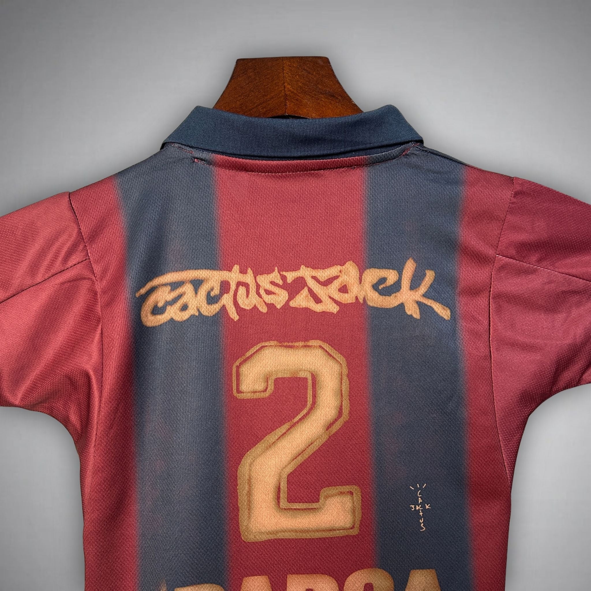 2000/01 FC Barcelona Retro x Cactus Jack Limited Edition Kids Size Home Kit - Premium Quality Kits at Football Monarch