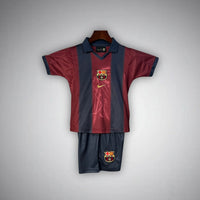 2000/01 FC Barcelona Retro x Cactus Jack Limited Edition Kids Size Home Kit - Premium Quality Kits at Football Monarch