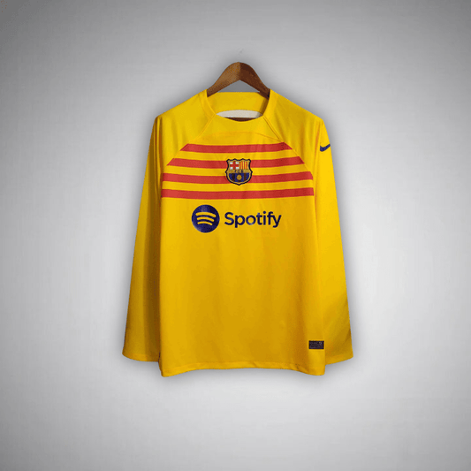 23/24 FC Barcelona Long Sleeve Away Kit - Premium Quality Kits at Football Monarch