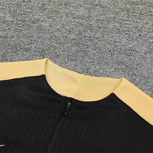 24/25 FC Barcelona Training Kids Size Gold Tracksuit - Premium Quality Kits at Football Monarch