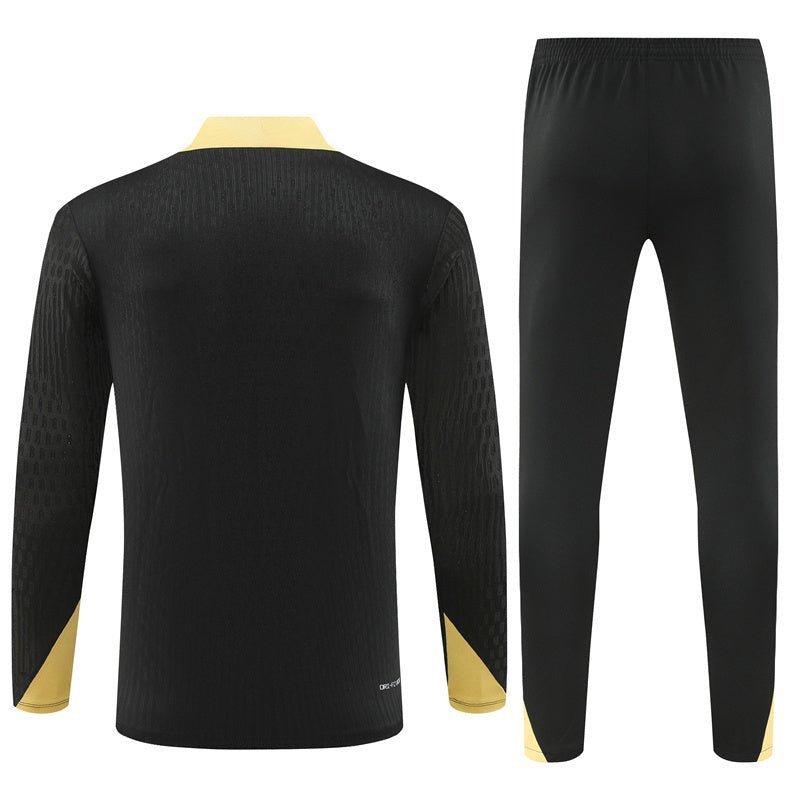 24/25 FC Barcelona Training Kids Size Gold Tracksuit - Premium Quality Kits at Football Monarch