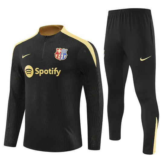 24/25 FC Barcelona Training Kids Size Gold Tracksuit - Premium Quality Kits at Football Monarch