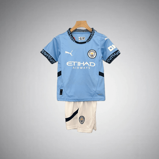 24/25 Manchester City Home Kids Size Kit - Premium Quality Kits at Football Monarch