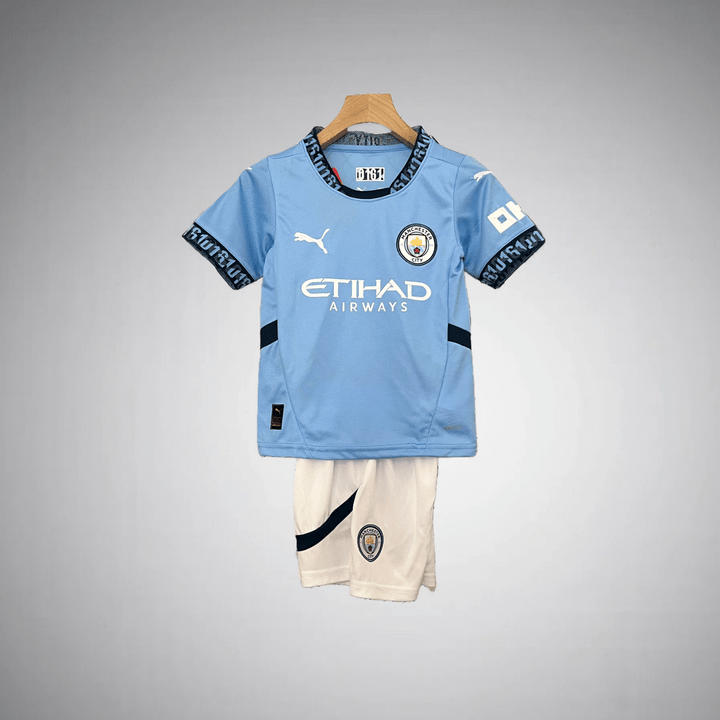 24/25 Manchester City Home Kids Size Kit - Premium Quality Kits at Football Monarch