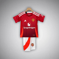 24/25 Manchester United Home Kids Size Kit - Premium Quality Kits at Football Monarch