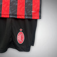 25/26 AC Milan Home Kids Size Kit - Premium Quality Kits at Football Monarch