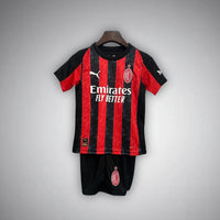 25/26 AC Milan Home Kids Size Kit - Premium Quality Kits at Football Monarch