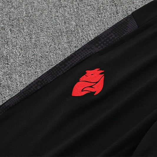 25/26 AC Milan Training Black Kids Size Tracksuit - Premium Quality Kits at Football Monarch