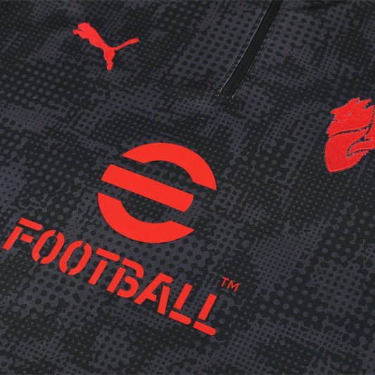 25/26 AC Milan Training Black Kids Size Tracksuit - Premium Quality Kits at Football Monarch