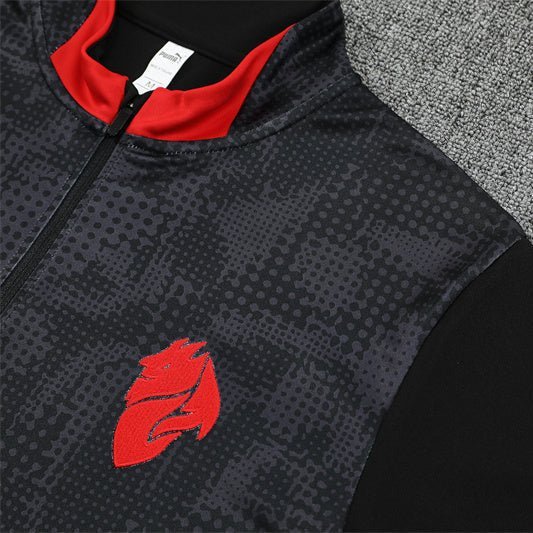 25/26 AC Milan Training Black Kids Size Tracksuit - Premium Quality Kits at Football Monarch