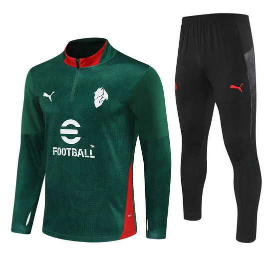 25/26 AC Milan Training Green Kids Size Tracksuit - Premium Quality Kits at Football Monarch