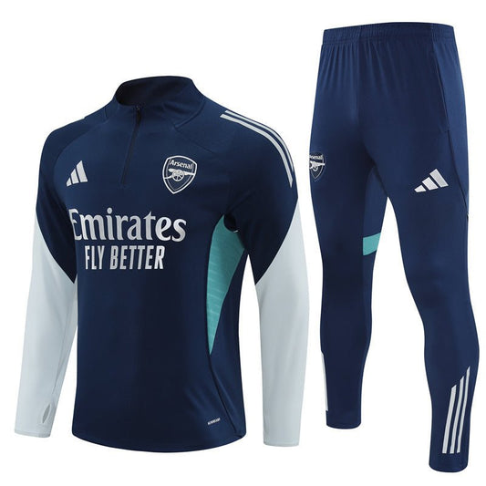 25/26 Arsenal Training Blue Kids Size Tracksuit - Premium Quality Kits at Football Monarch