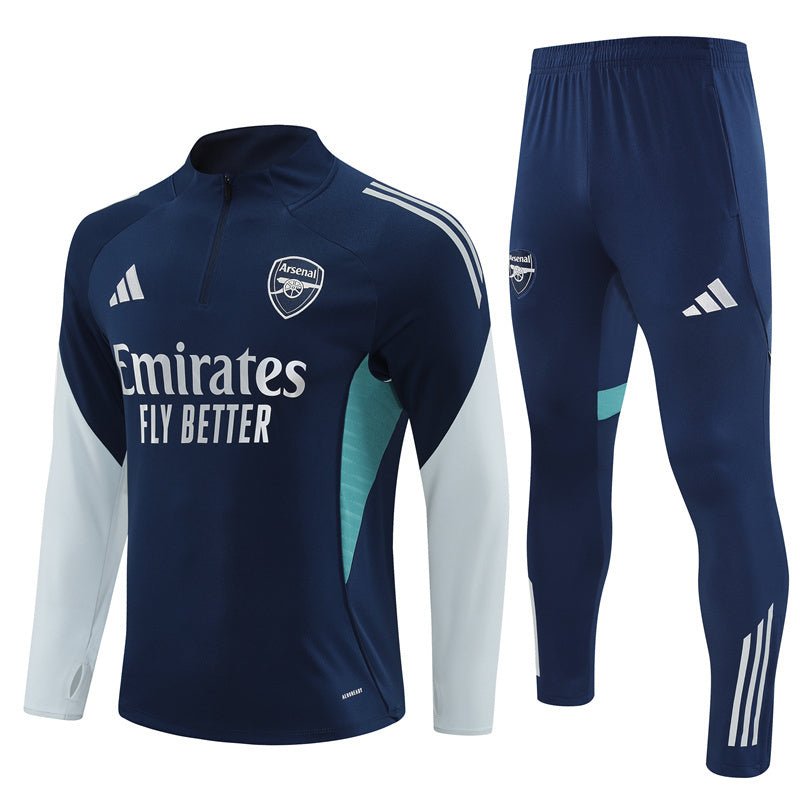 25/26 Arsenal Training Blue Tracksuit - Premium Quality Kits at Football Monarch