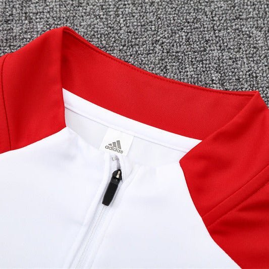25/26 Arsenal White/Red Kids Size Tracksuit - Premium Quality Kits at Football Monarch