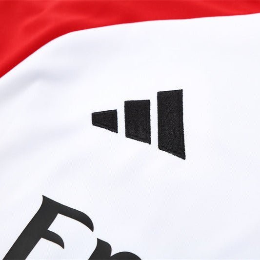 25/26 Arsenal White/Red Tracksuit - Premium Quality Kits at Football Monarch