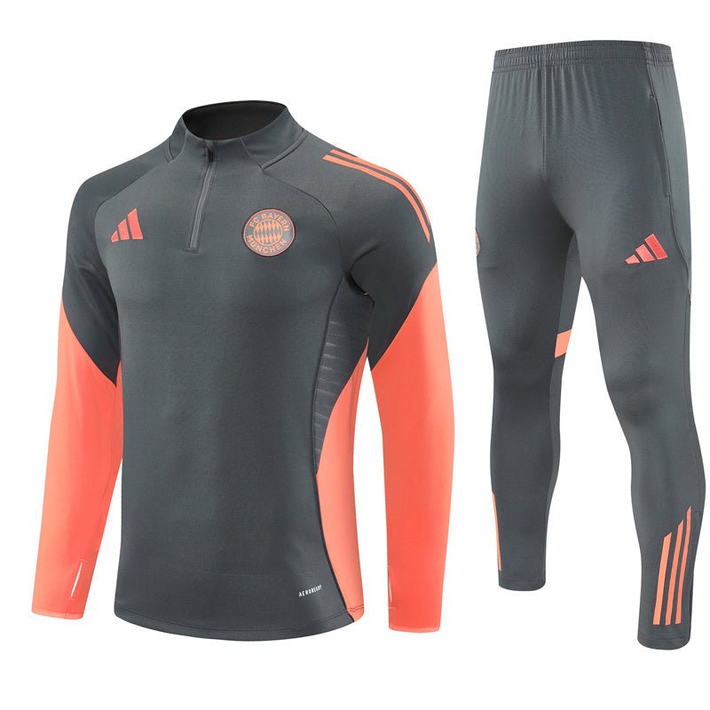 25/26 Bayern München Training Grey Kids Size Tracksuit - Premium Quality Kits at Football Monarch