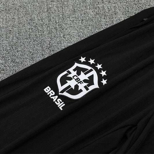 25/26 Brazil Training Yellow Kids Size Tracksuit - Premium Quality Kits at Football Monarch