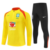25/26 Brazil Training Yellow Tracksuit - Premium Quality Kits at Football Monarch