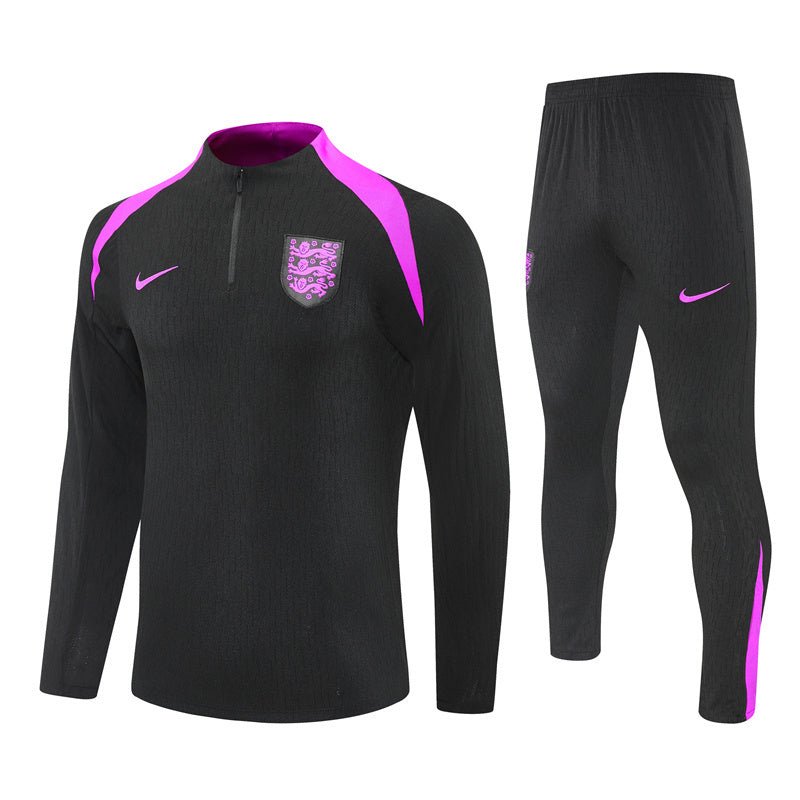 25/26 England Training Black Kids Size Tracksuit - Premium Quality Kits at Football Monarch