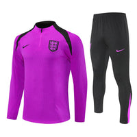 25/26 England Training Purple Kids Size Tracksuit - Premium Quality Kits at Football Monarch