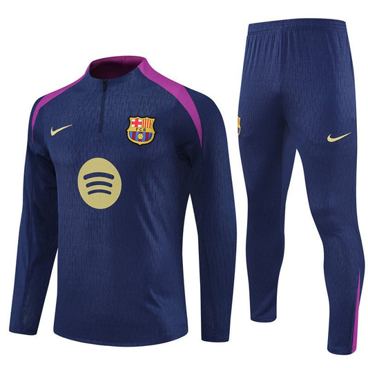 25/26 FC Barcelona Half Zip Training Blue/Purple Tracksuit - Premium Quality Kits at Football Monarch