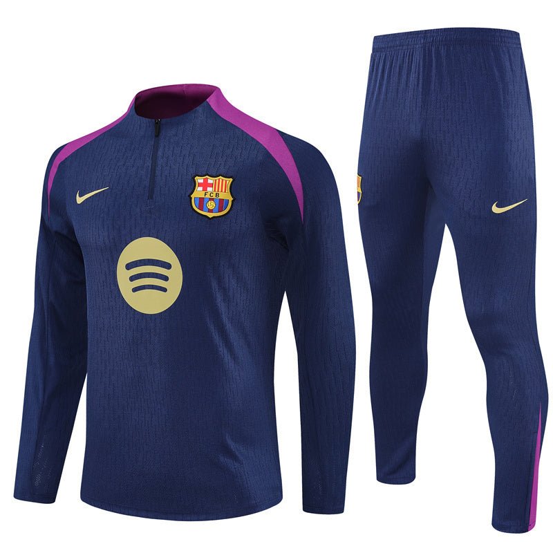 25/26 FC Barcelona Half Zip Training Blue/Purple Tracksuit - Premium Quality Kits at Football Monarch