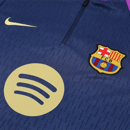 25/26 FC Barcelona Half Zip Training Blue/Purple Tracksuit - Premium Quality Kits at Football Monarch